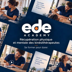 Formation Récupération physique et mentale du kinésithérapeute d'EDE Academy : kinés au cabinet entre deux séances de soin